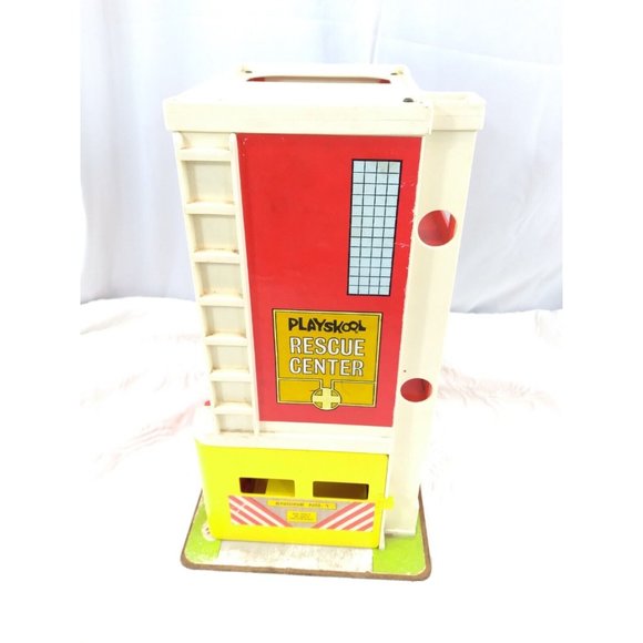 Vintage 1973  Playskool Rescue Center Fire Station  AS IS - Picture 1 of 16